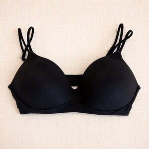 ✨ Aerie “Sunnie” Wirefree Bra 36D Black – Lightly Lined Smooth Everyday Bra